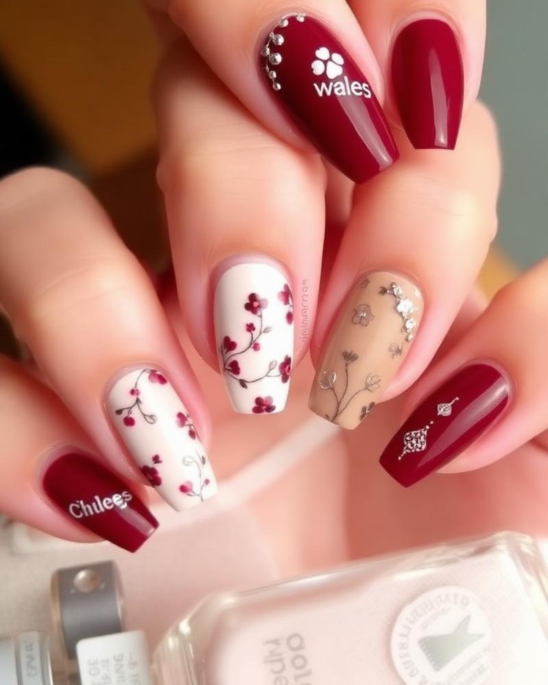 Floral nail art